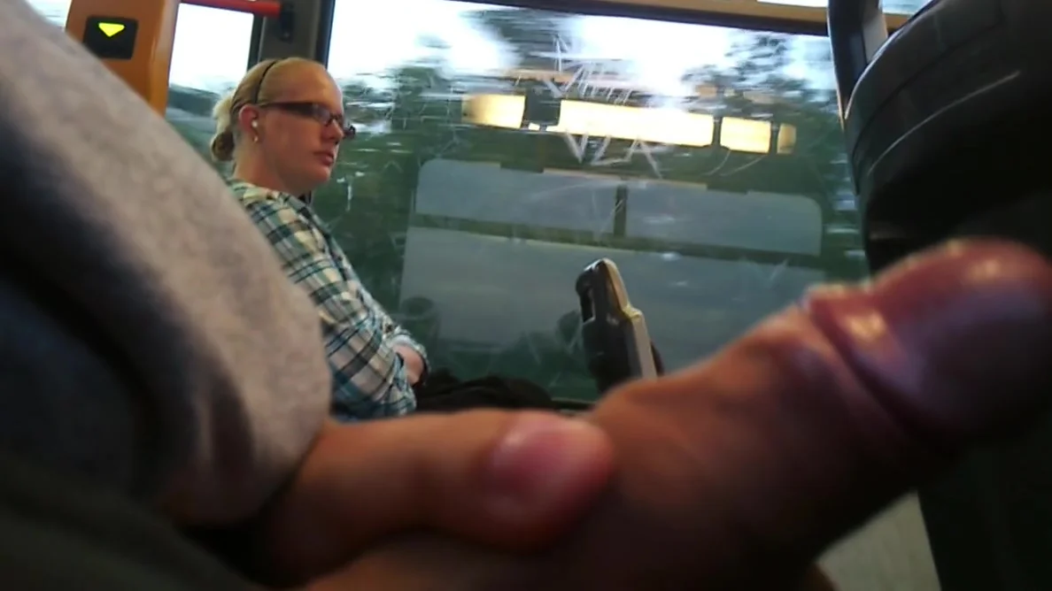 public cumshot in train
