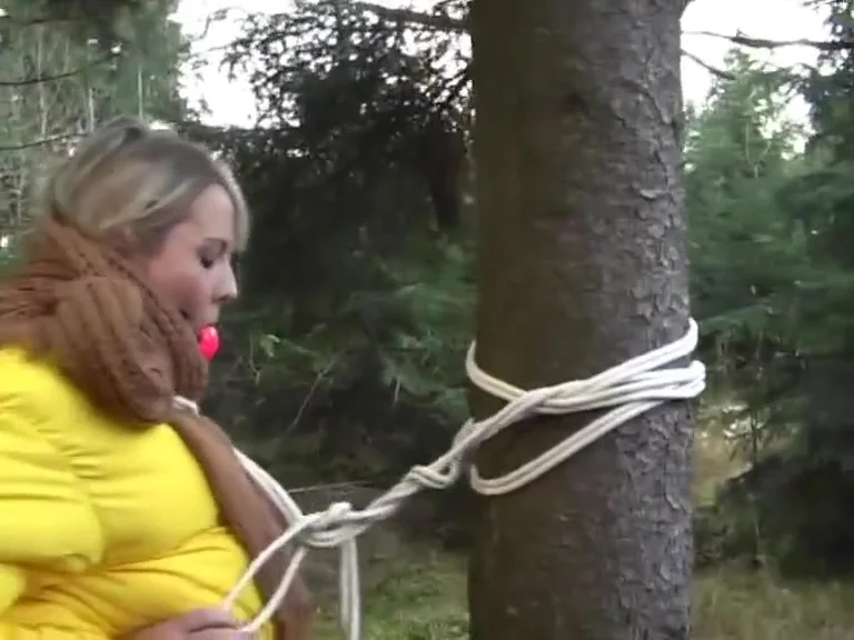 Yellow Down Jacket Bondage