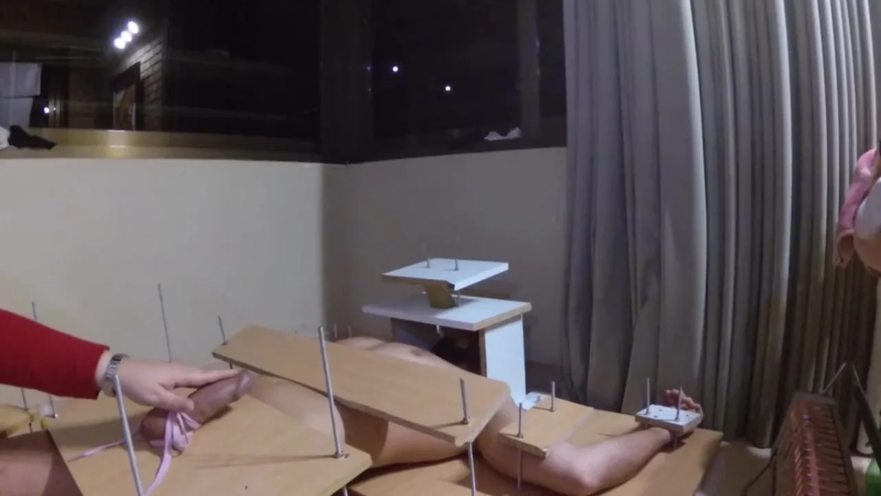 Amateur handjob with CBT