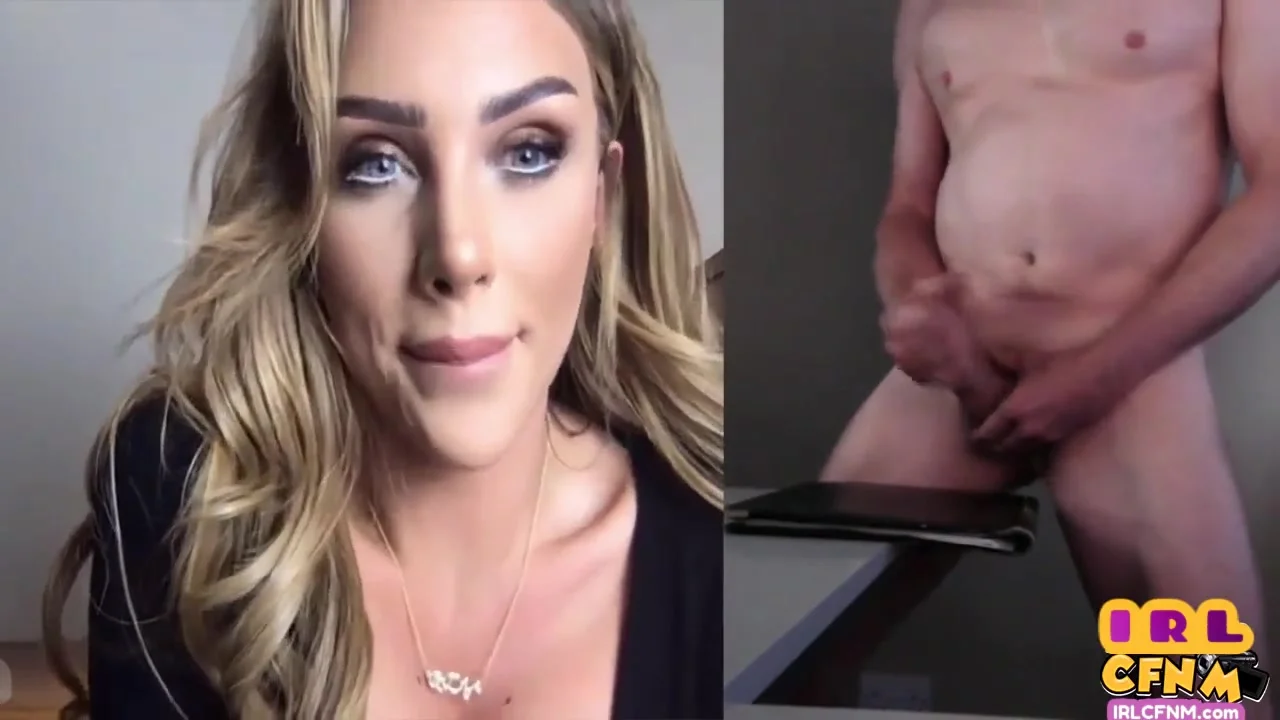 CFNM MILF watches male jerks on webcam for her