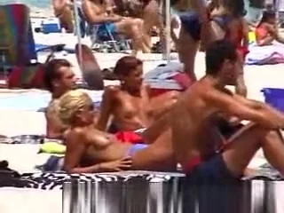 Hot topless at the beach