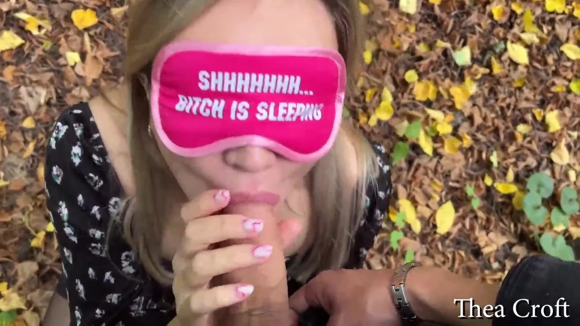 Real Sex In The Park In Public With A Blonde In Black Stockings