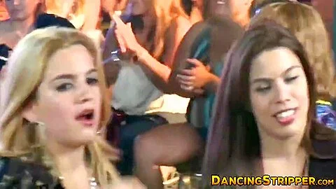 Naughty Amateurs Sucking Uniformed Stripper’s Cock At Party