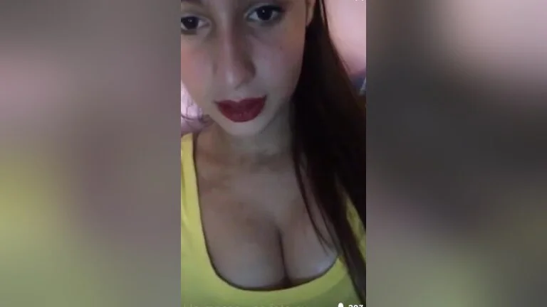 Italian Girl Showing Her Cleavage