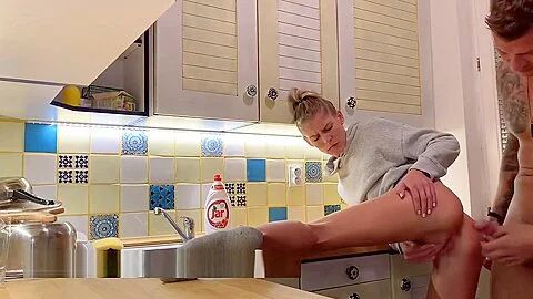 fucking in the kitchen And creampie