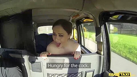Two Passionate Lesbians Make Love In The Taxi