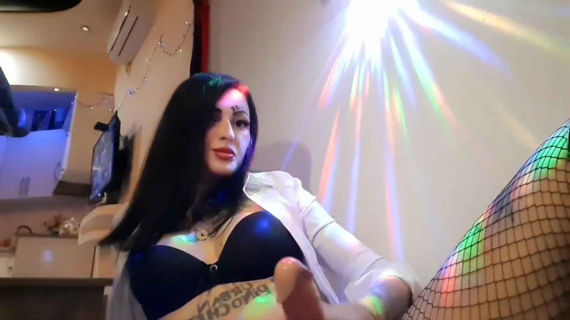 Jerk Off Instruction. Watch And Repeat. Get Aroused With Natural Tits Dominatrix
