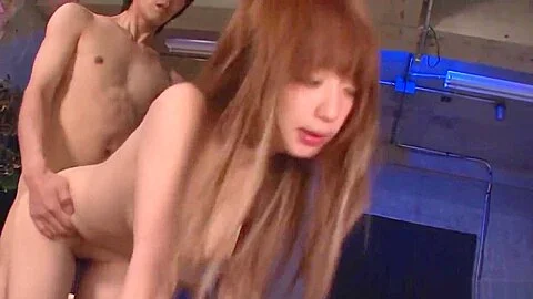 Sana Anzyu sucks and fucks for a creampie in group sex
