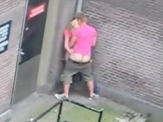 People having sex on the street (The Netherlands).