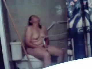 Caught my s ister masturbating in toilet