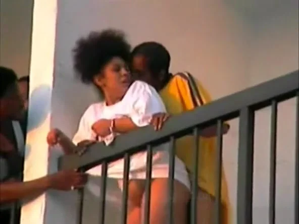 Sex on hotel balcony