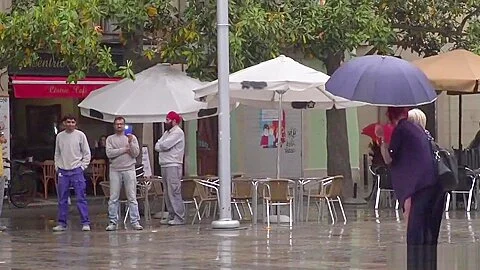 Blonde spinner humiliated in public
