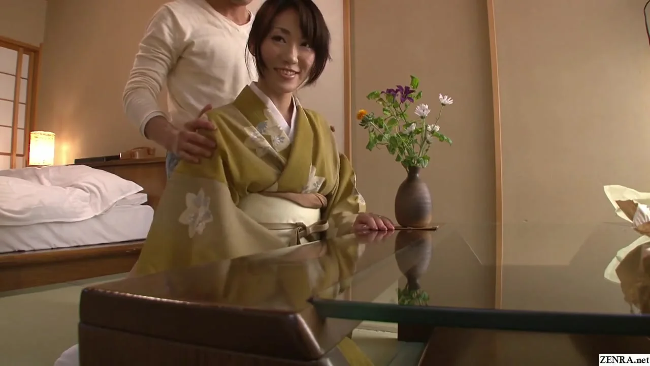 Japanese wife in kimono flower arrangement private class leads to sex