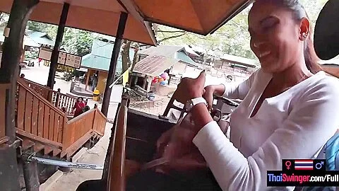 Elephant riding in Thailand with teen couple who had sex afterwards