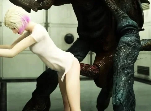 3D Girls Ruined by Scary Aliens!