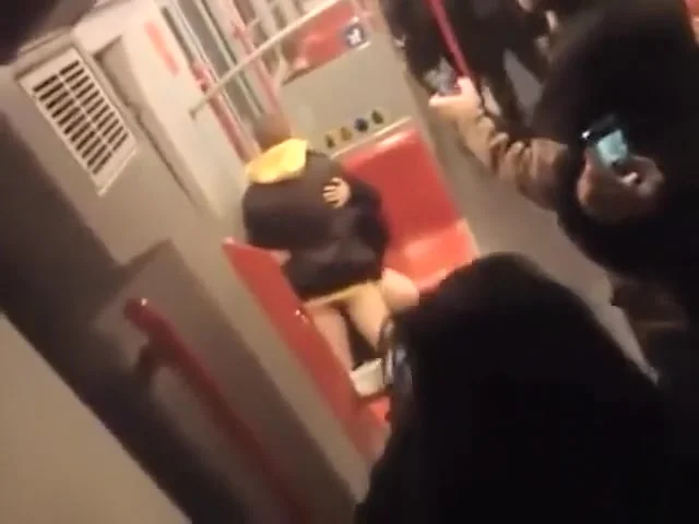 Young couple filmed fucking on the train