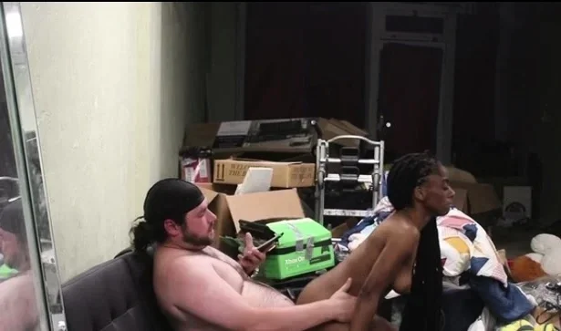 Interracial sex and creampie