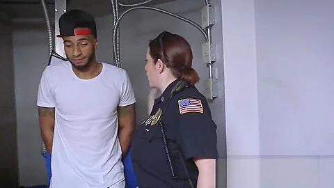 Milf cops catch handsome criminal and take him to a random room