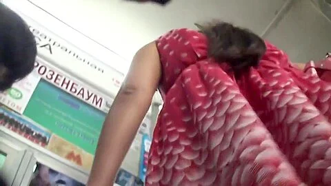 Pink undies upskirt voyeur street candid video