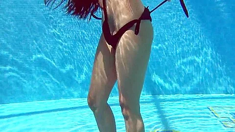 Swimming Pool Nudist Action By Sexy Latina Babe Andreina