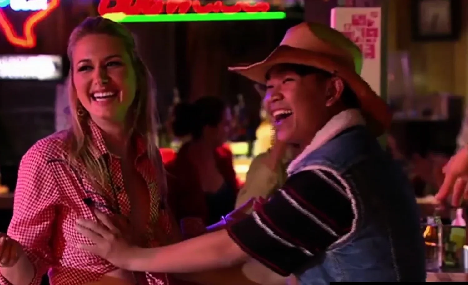 Sweaty dancing ended in hot striptease