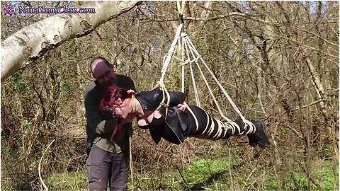 Shibari Suspended Girl; Bound In A Public Forest! - Verified Amateurs