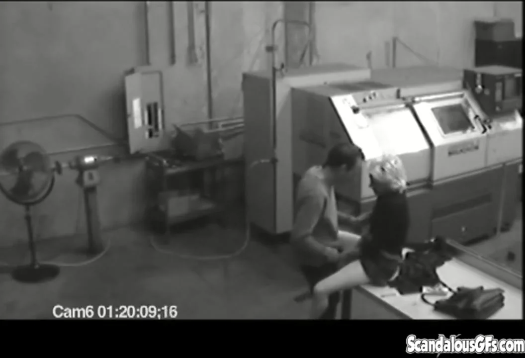 Co workers masturbating in horny office warehouse