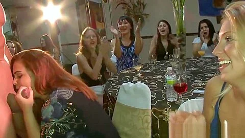 Party sluts sucking stripper cock