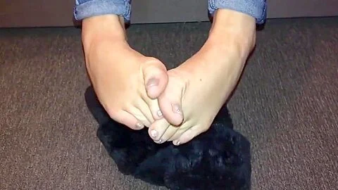 Hot British milf gets her feet fucked