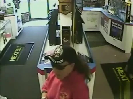 Desperate lady caught urinating on the floor