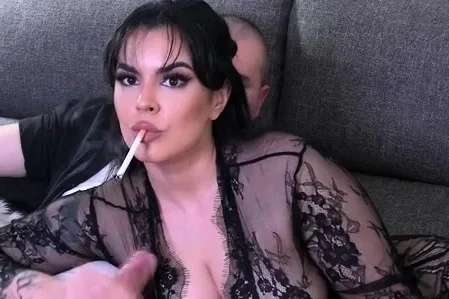 Smoking Handjob With Cumshot - Sweet Maria - HandJob