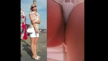 upskirt bus stop