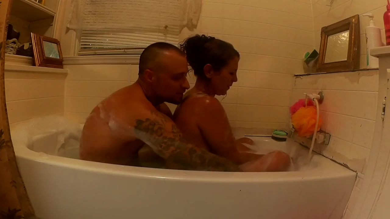Reverse Cowgirl Bubble bath fun