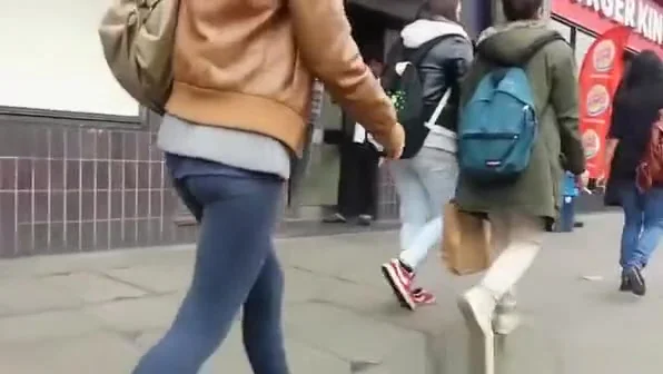 Tight blue pants nice ass