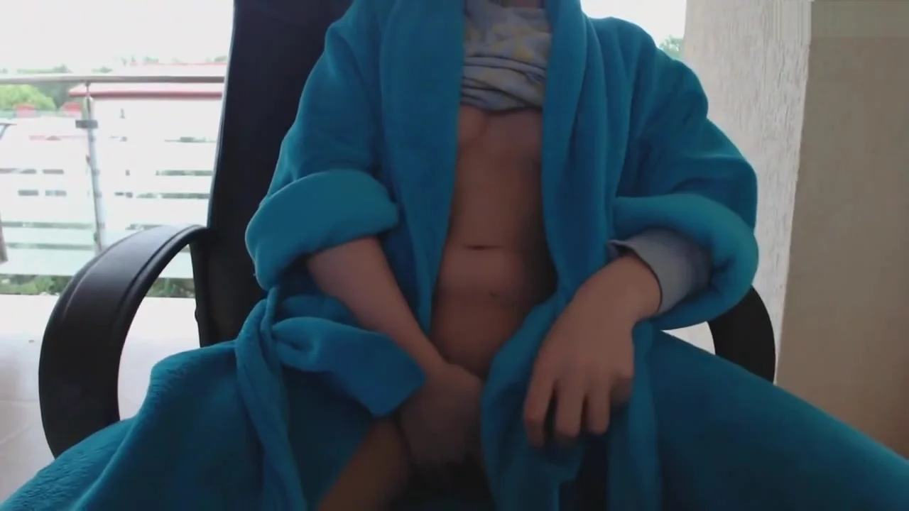 Fingering on the balcony