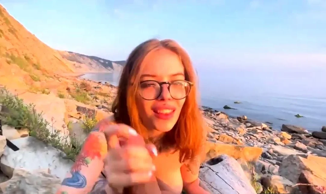 Step Sister Sucked my Dick right on the Beach