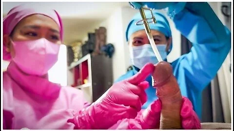 Sadistic Nurses Tormenting Tied Up Patient With Sounding