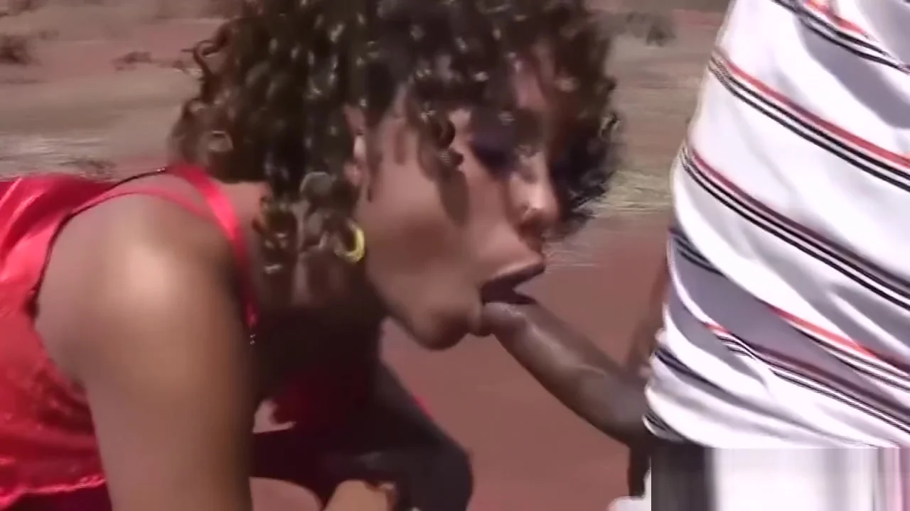 skinny african babe threesome fucked