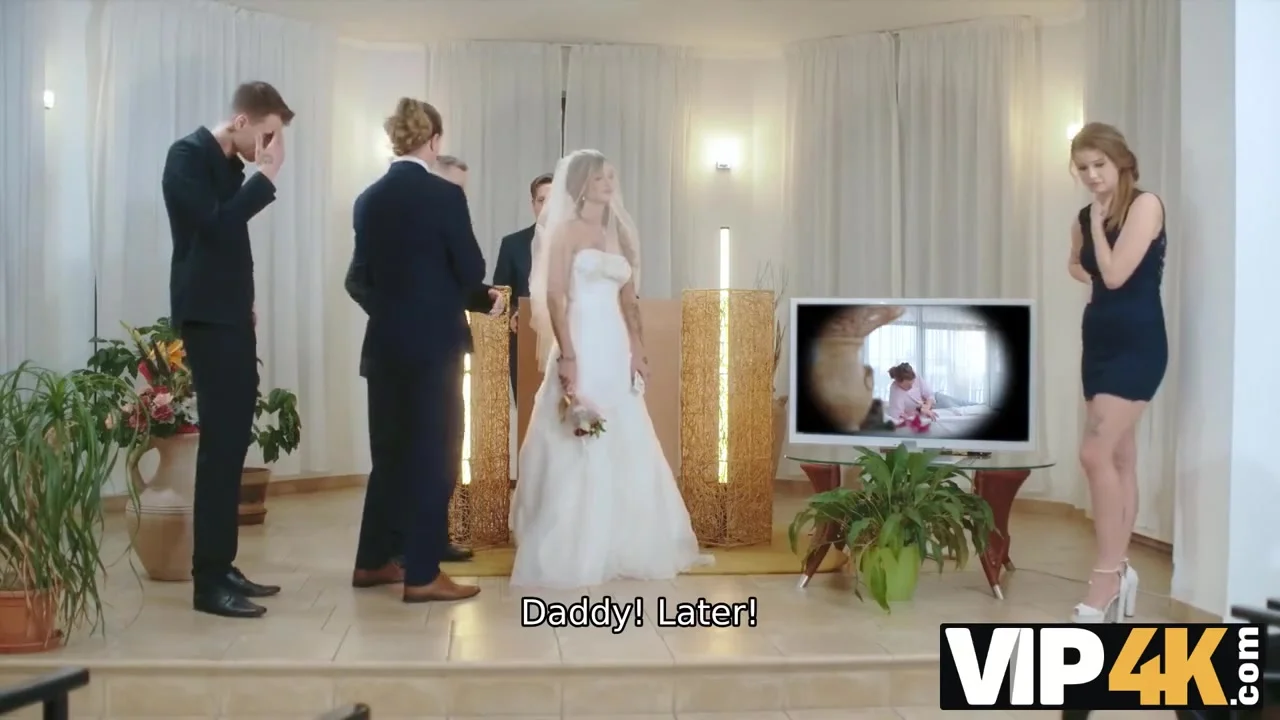 VIP4K. Guests can't hide emotions when they see bride fucking in video