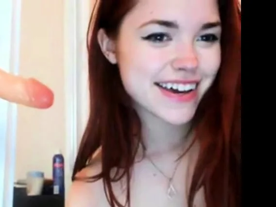 Cute sexy redhead blowjob dildo 1