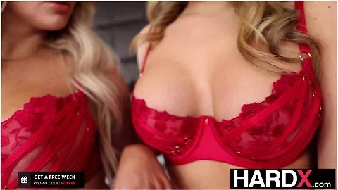 Big Tit Blondes Share Massive Cock - Kayley Gunner, Ella Reese - HardX