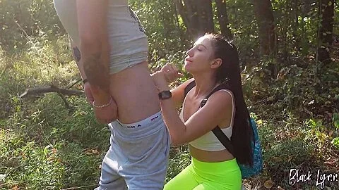 Black Lynn And Simon Winternight In Quickie Forest Fuck With A teen 18+ Brunette Hiker - He Came On My Ass So Fast