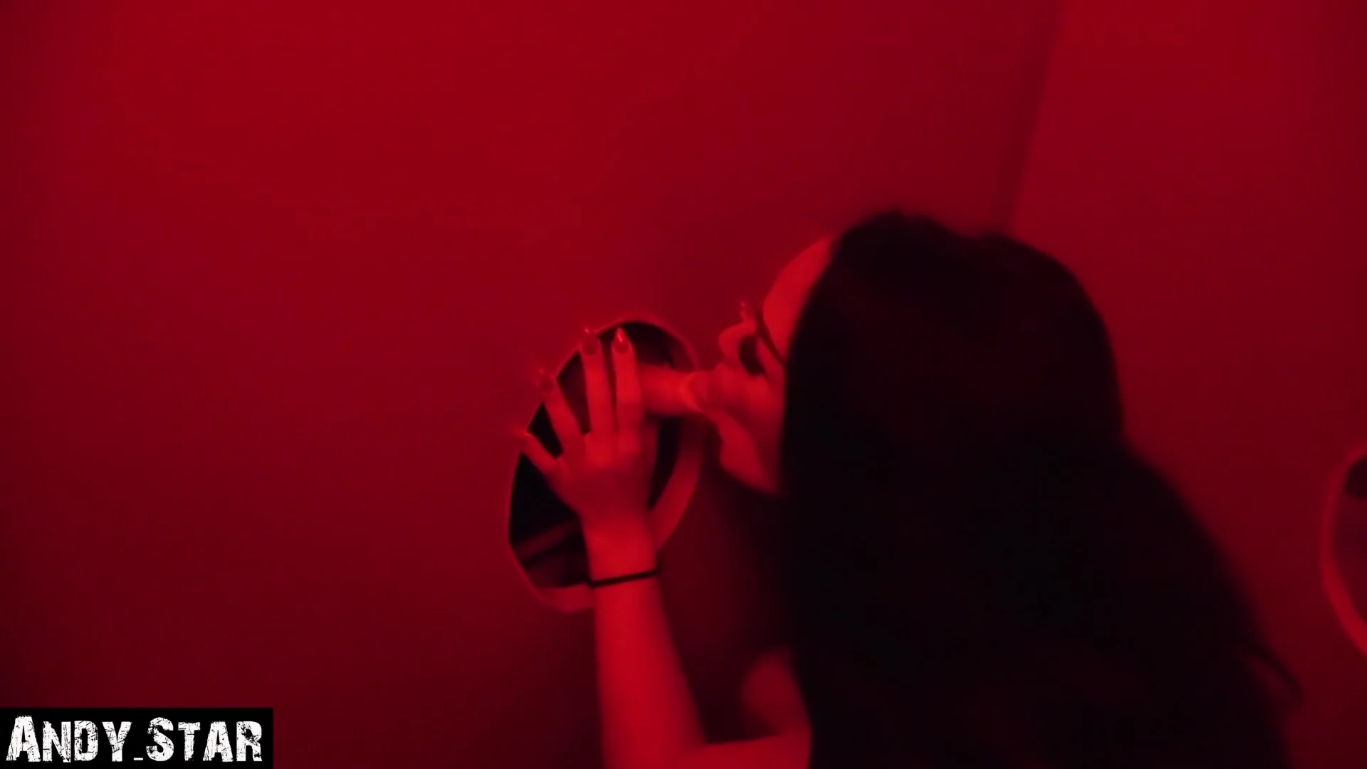 German Girl Alone At Gloryhole Cum Swallow With Andy Star