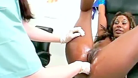 Stunning Black Lady Double Fisted and Peehole fucked