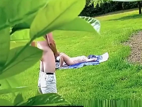 Wanking to naked woman sunbathing