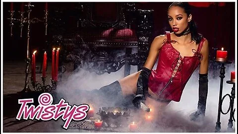 October Treat Alexis Tae Strips Down And Plays With Candle Wax In Sexy Witch Lingerie