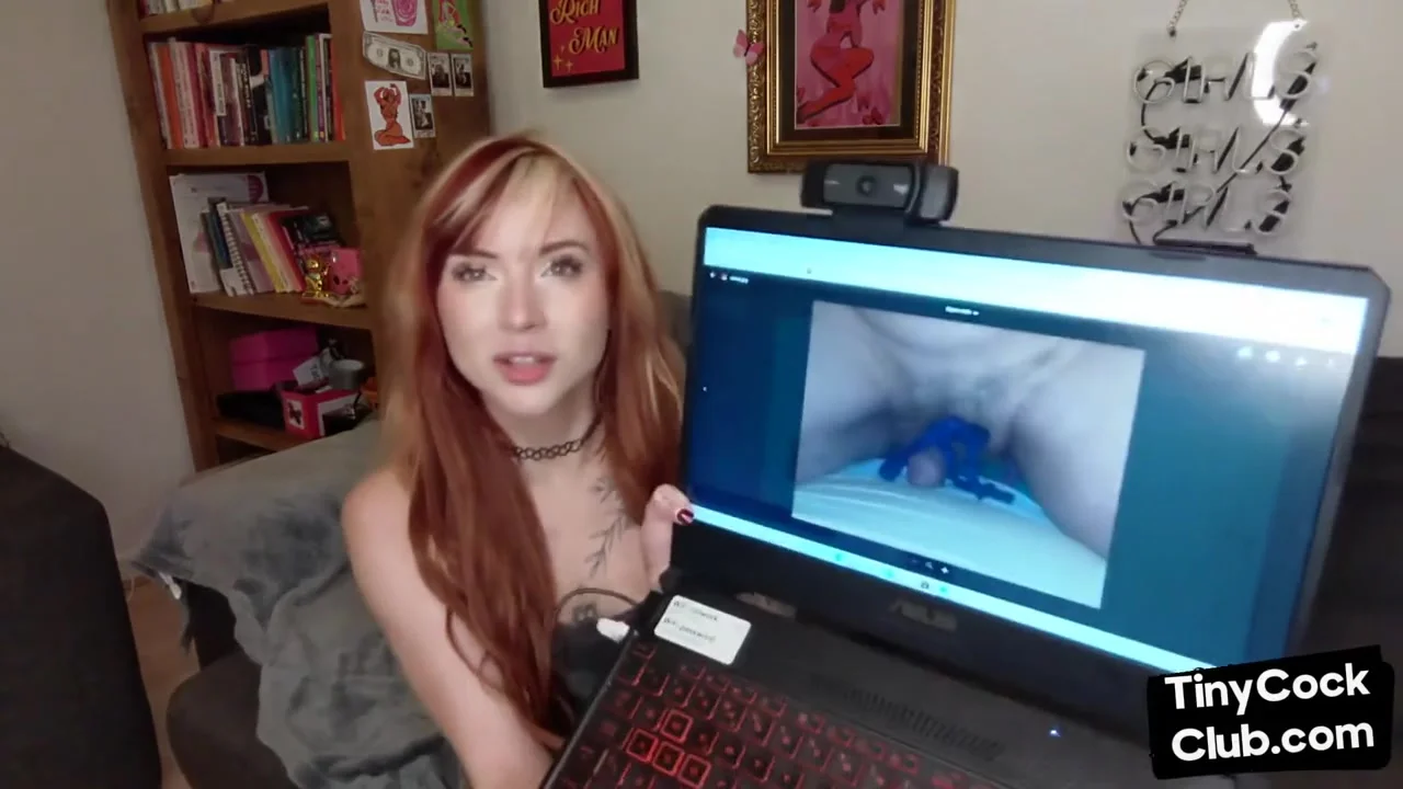SPH solo babe with coloredhair talks dirty about small dicks
