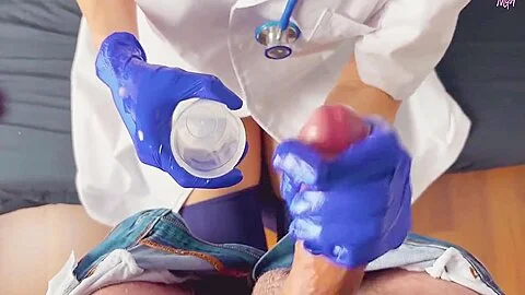 Pov Cfnm Handjob Only: Nurse With Surgical Gloves Is Helping A Hard To Cum Patient To Get A Sperm Sample For Analysis