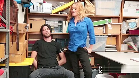Officer Krissy Lynn takes advantage of handsome criminal with big cock