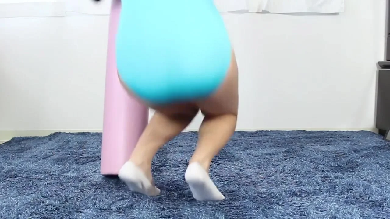 Rhythmic Gymnastics Stretching Of A Small Woman In Gkelite Leotard Excited By Sexy Yoga Spandex